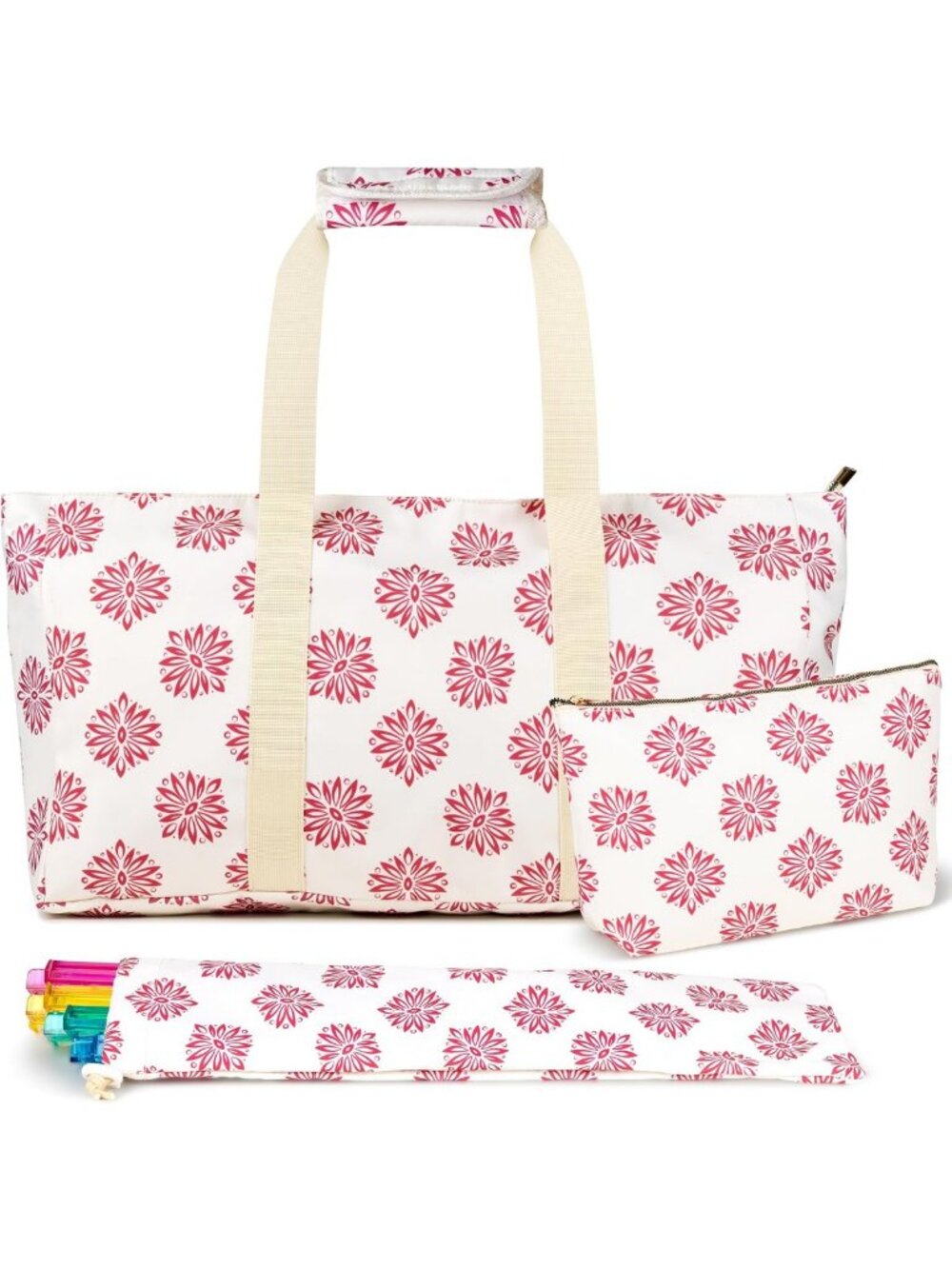 Empty Mahjong Tote Bags for Tiles & Racks - Stylish Carrying Set for Games